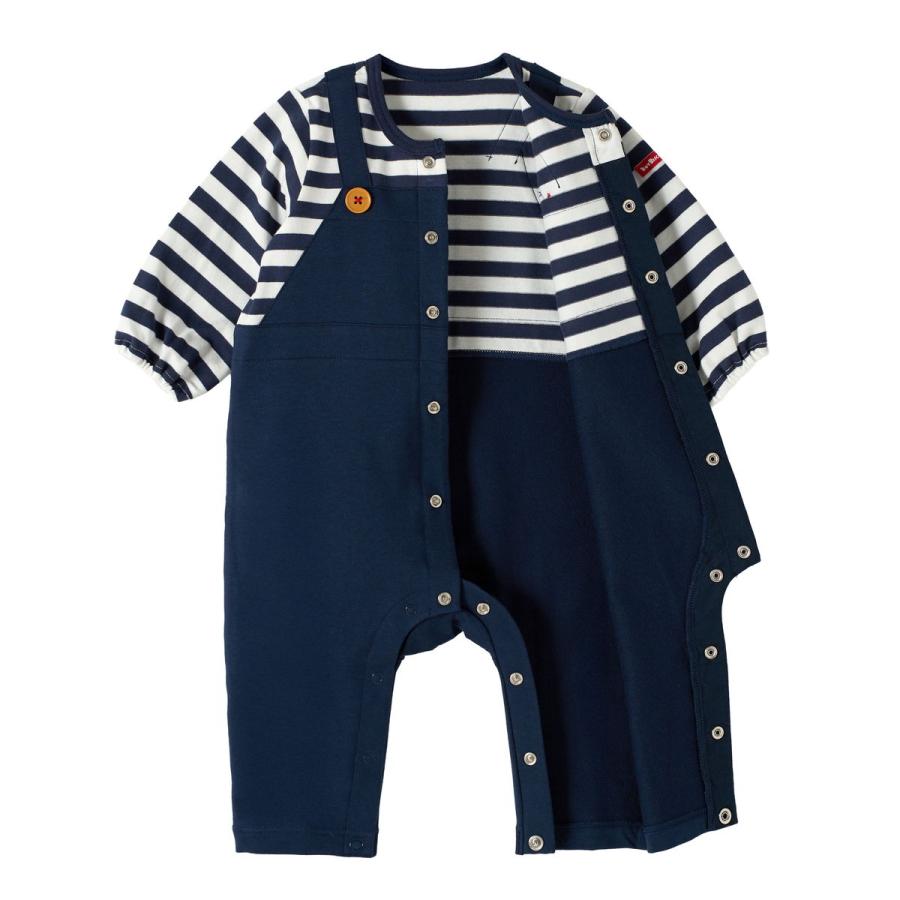 HOT BISCUITS ミキハウス オーバーオール重ね着風 カバーオール