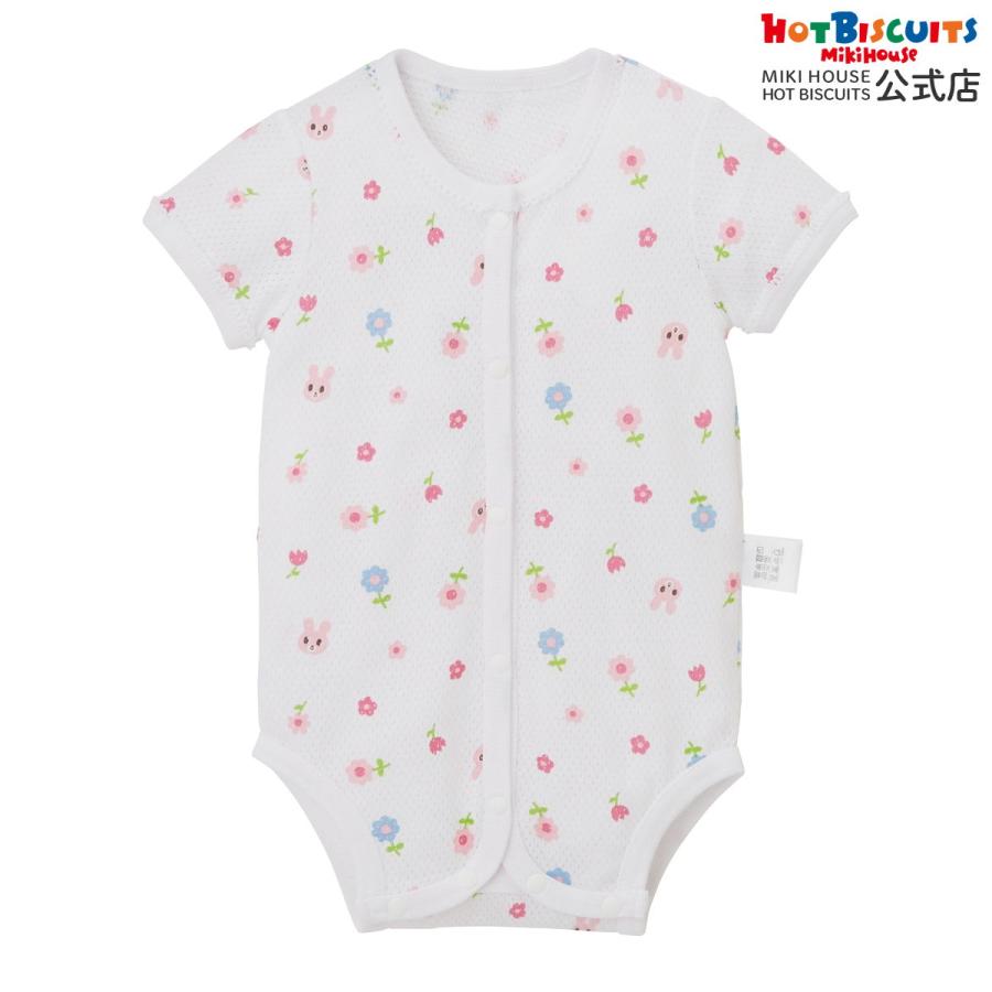 ミキハウス メッシュ 半袖 ロンパース肌着 ボディシャツ 前開き ギフト プレゼント ピンク 70 60 ホットビスケッツ Hot Biscuits ミキハウスホットビスケッツ公式店 通販 Paypayモール