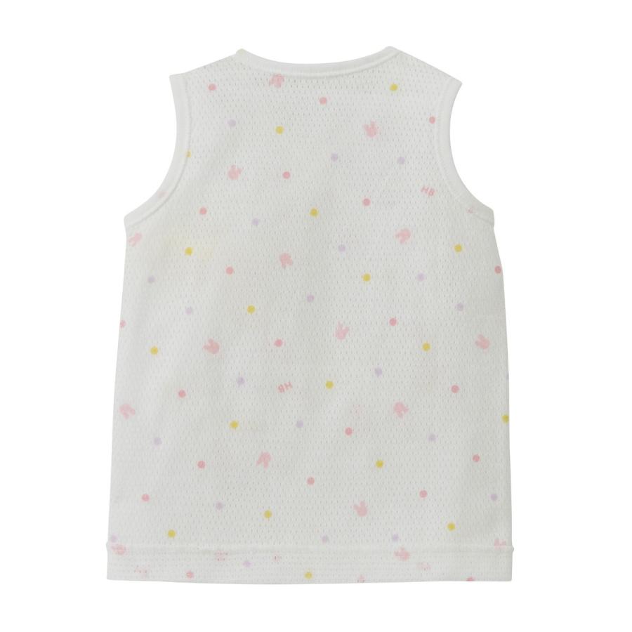 ミキハウス ノースリーブ短肌着 白 ピンク ブルー 50 60  