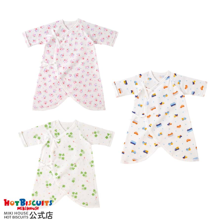 ホットビスケッツ ミキハウス 肌着 総柄フライス素材のコンビ肌着