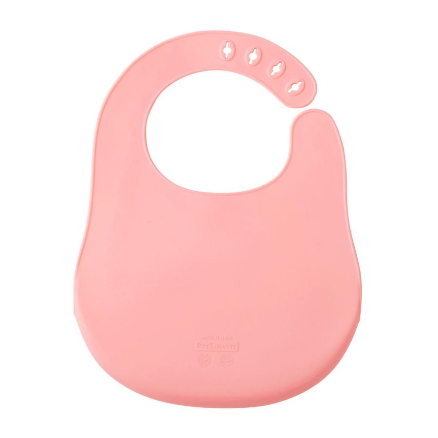 【定価約50%off新品未開封】ホットビスケッツ　ミキハウス70サイズ HOT BISCUITS ミキハウス シリコン製 ランチスタイ ピンク オレンジ