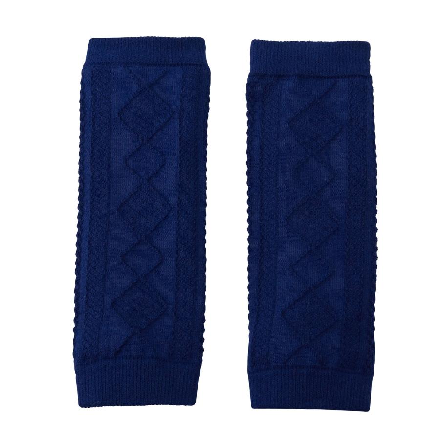 HOT BISCUITS ミキハウス レッグウォーマー 紺 アイボリー F