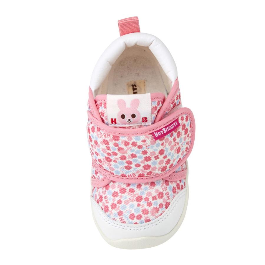 HOT BISCUITS ミキハウス クルマ・小花の総柄セカンドシューズ 靴 くつ