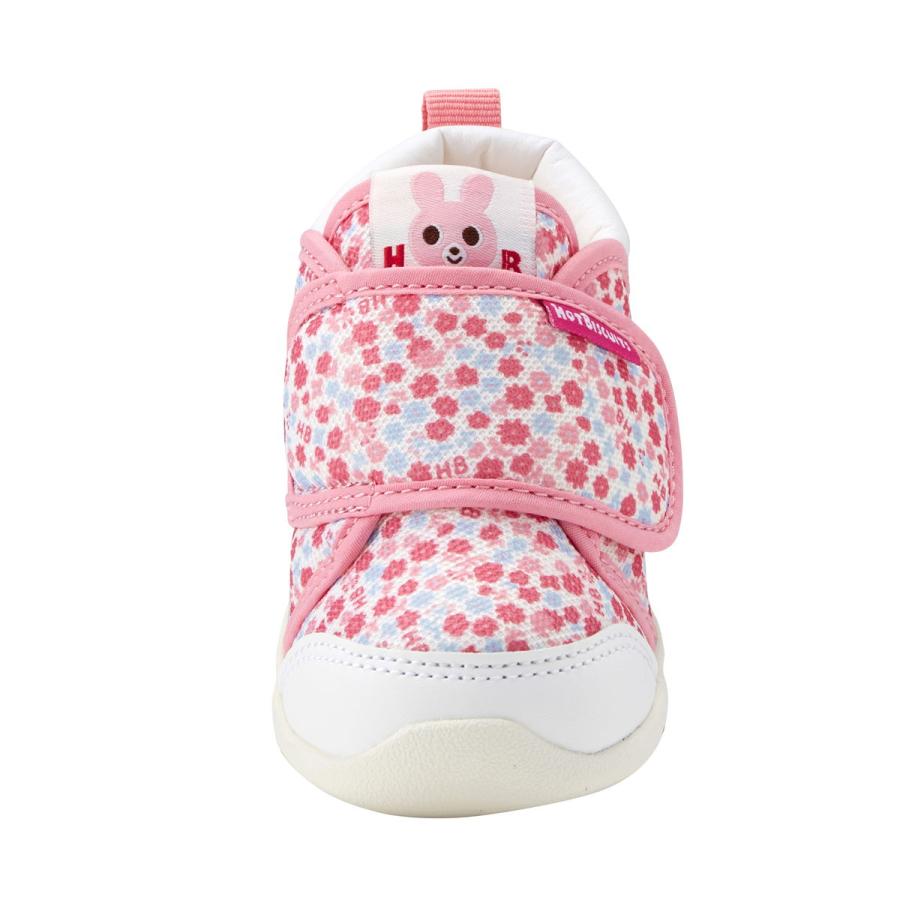 HOT BISCUITS ミキハウス クルマ・小花の総柄セカンドシューズ