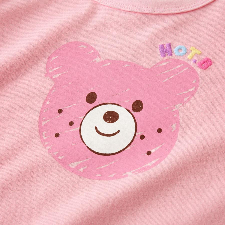 ミキハウス カラフルビーンズ フェイスプリント 半袖ワンピース ピンク マルチカラー 80cm 90cm 100cm 110cm 120cm ホットビスケッツ HOT BISCUITS_4