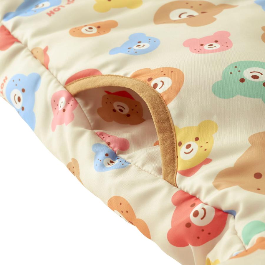 HOT BISCUITS ミキハウス カラフルビーンズ 総柄中綿ジャンプスーツ