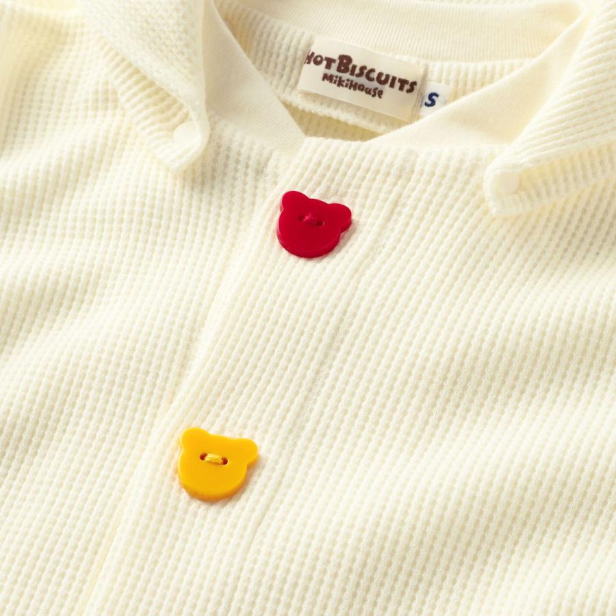HOT BISCUITS ミキハウス 顔ドン ワッフル素材 パーカー アウトレット