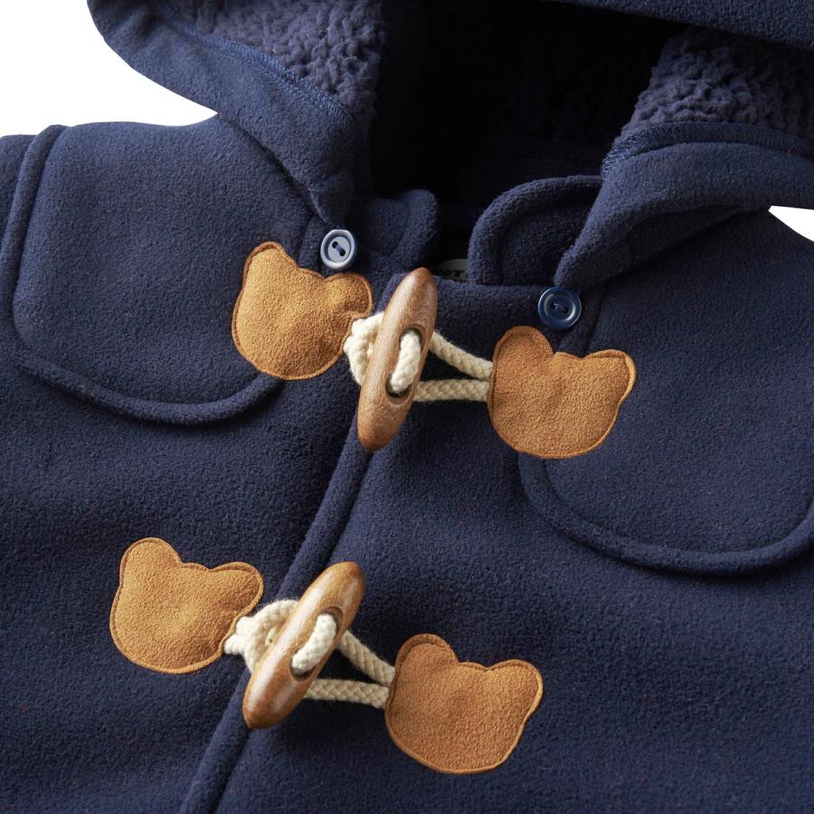 HOT BISCUITS ミキハウス フリースボンディング ダッフルコート 赤 紺