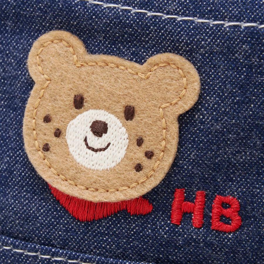 ミキハウス ロゴデニムクロッシェ 紺 SS(46-48cm) S(48-50cm) M(50-52cm) L(52-54cm) ホットビスケッツ HOT BISCUITSの画像