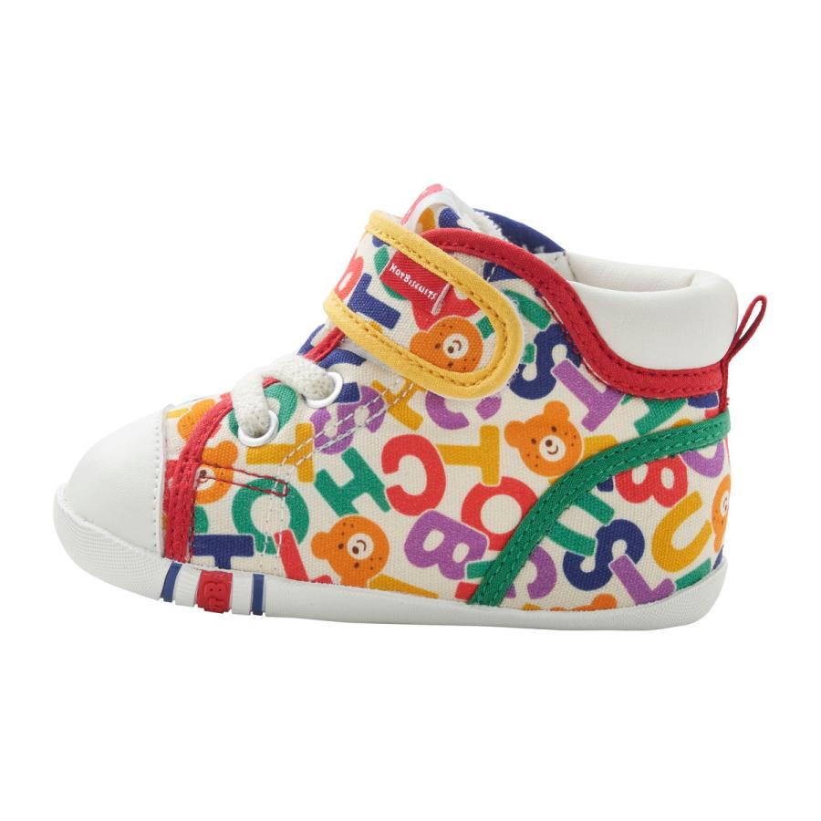 HOT BISCUITS ミキハウス ファーストシューズ ロゴ総柄 ファースト