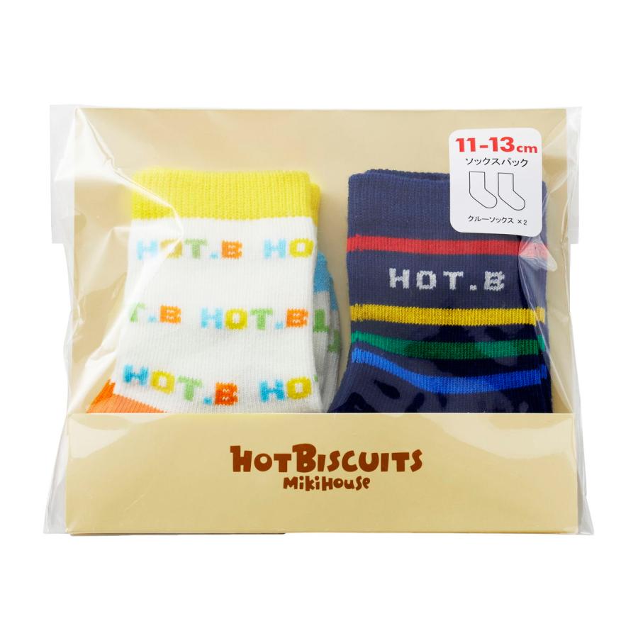 HOT BISCUITS ミキハウス クルー丈 ソックスパック2足セット 入園 入学 