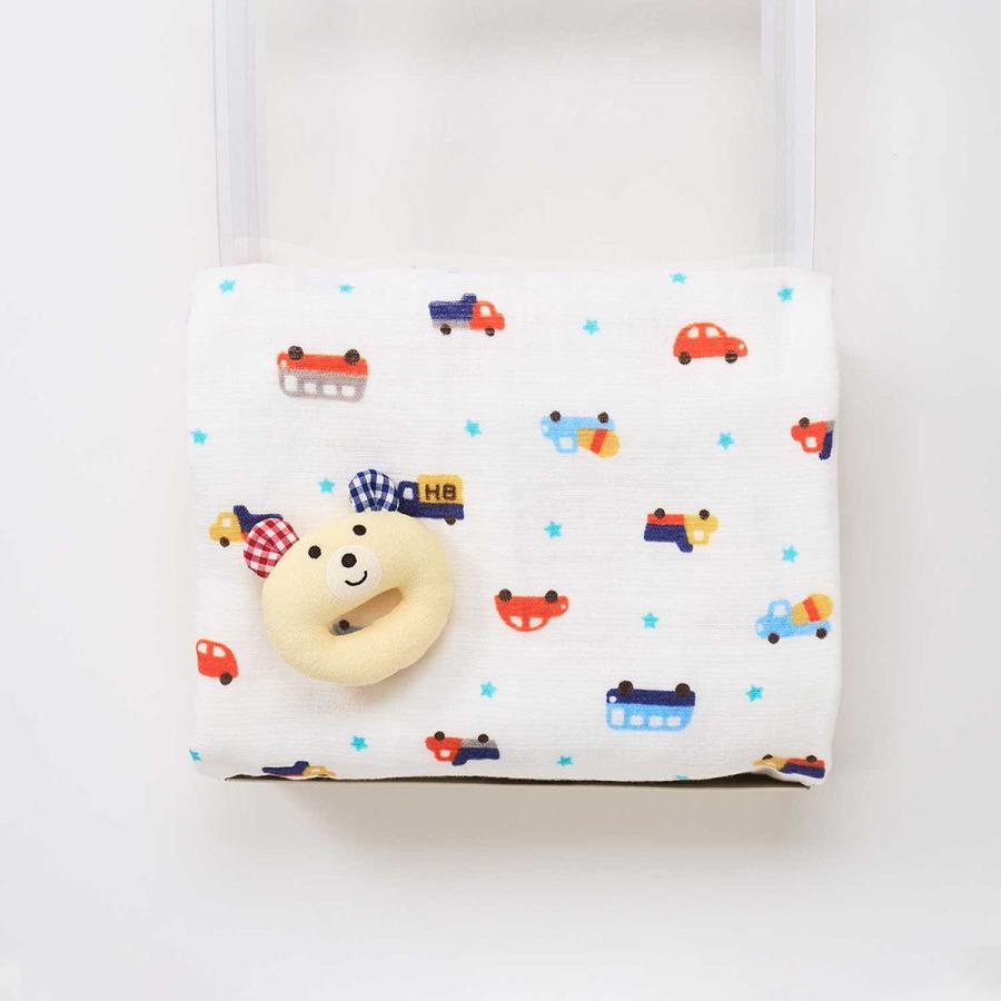 HOT BISCUITS ミキハウス 出産祝い 内祝い ガーゼバスタオル＆ラトル