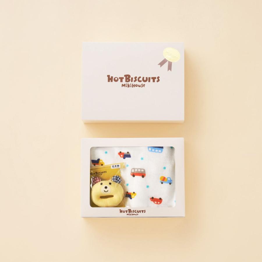 HOT BISCUITS ミキハウス 出産祝い 内祝い ガーゼバスタオル HOT BISCUITS ミキハウス 出産祝い 内祝い ガーゼバスタオル
