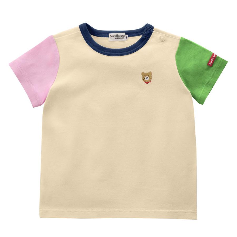 ミキハウス 出産祝い 内祝い ワンポイント半袖Tシャツ＆顔ドンブルマセット【BOX付き】 アウトレット ホットビスケッツ HOT BISCUITSの画像