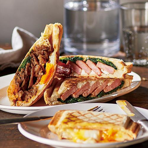 ホットサンドメーカー 電気 レコルト recolte プレスサンドメーカー プラッド 特典付 RPS-2 耳まで焼ける ホットサンド 厚焼きサンド 1枚焼き 朝食 レシピ付 | recolte | 10