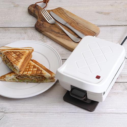 ホットサンドメーカー 電気 レコルト recolte プレスサンドメーカー プラッド 特典付 RPS-2 耳まで焼ける ホットサンド 厚焼きサンド 1枚焼き 朝食 レシピ付 | recolte | 07