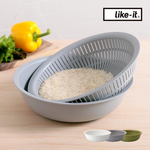 Like-it ザル ボウル セット ライクイット like-it 米とぎにも
