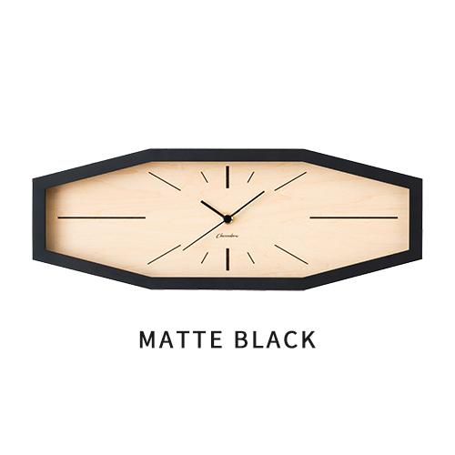 電波時計 壁掛け シャンブル CHAMBRE LINE CLOCK MATTE BLACK CH