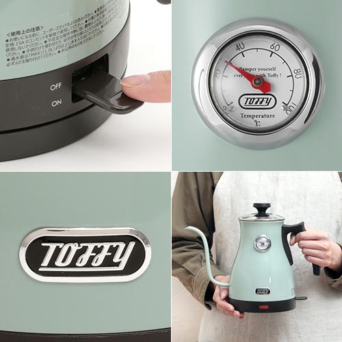 Toffy 電気ケトル おしゃれ トフィー 温度計付き電気ケトル 1L K Toffy 電気ケトル おしゃれ トフィー 温度計付き電気ケトル 1L K