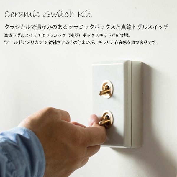 陶器スイッチダブルキット アメリカン US スイッチ アメリカンスイッチ