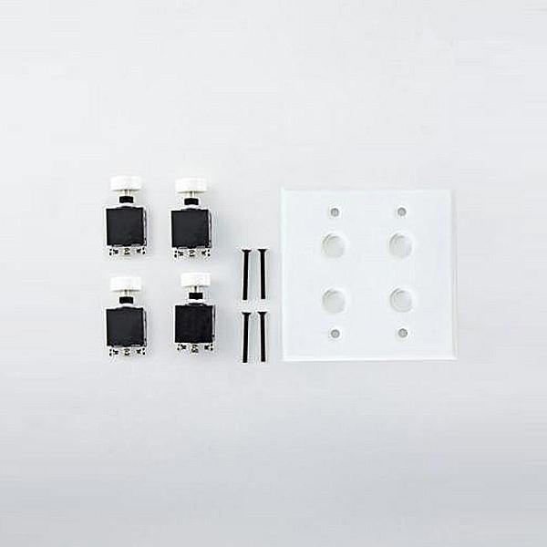 スイッチ 照明 セラミックプレート4プッシュスイッチプッシュ