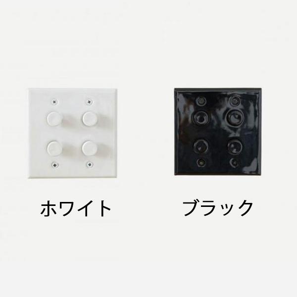 スイッチ 照明 セラミックプレート4プッシュスイッチプッシュスイッチ