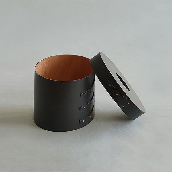 シェーカーティッシュボックス ブラック チェリー材 天然の木材