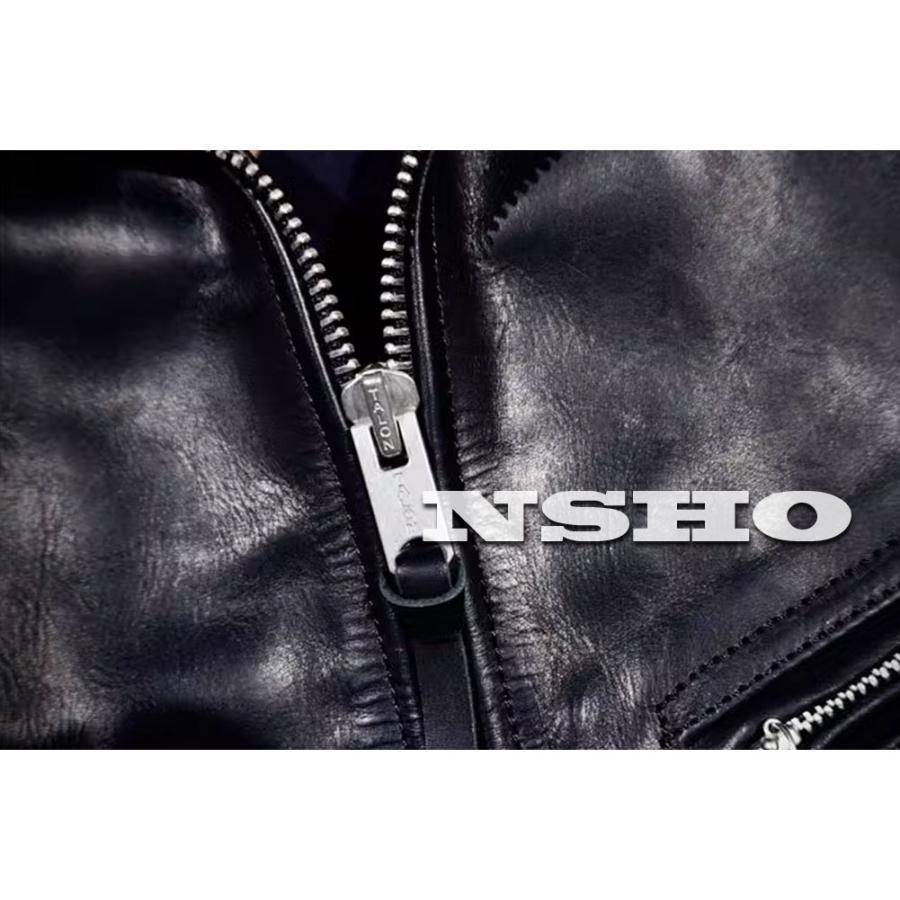 最高峰 1.5mm豪華 ホースハイド メンズ 30'sスタイル シングル