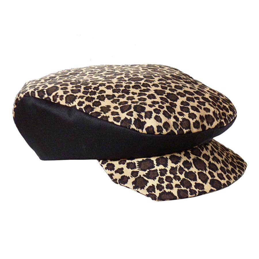 ハンチング リーゼント ヒョウ柄 50sStyle 濃茶 : Hot Heart Rock