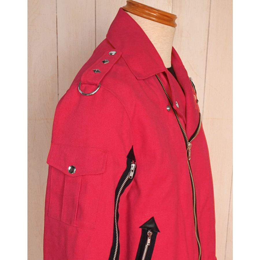 ライダース ジャケット ZIP レッド : Hot Heart Rock - 通販 - Yahoo