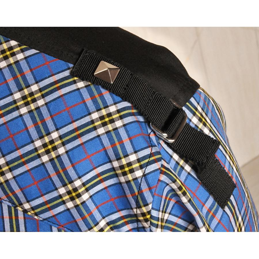 シャツ PUNK タータンチェック ブルー : Hot Heart Rock - 通販