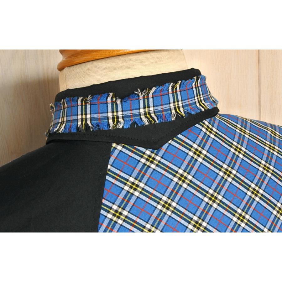 シャツ PUNK タータンチェック ブルー : Hot Heart Rock - 通販