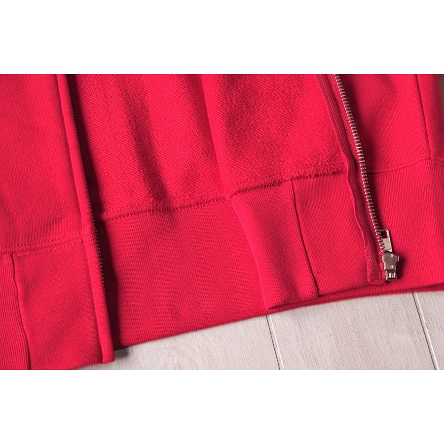 スウェットジップパーカー モッズ 市松柄 レッド : Hot Heart スウェットジップパーカー モッズ 市松柄 レッド : Hot Heart