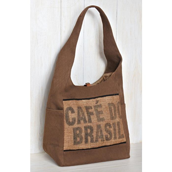 ショルダーバッグ コーヒー豆麻袋 CAFE BRASIL : Hot Heart Rock  