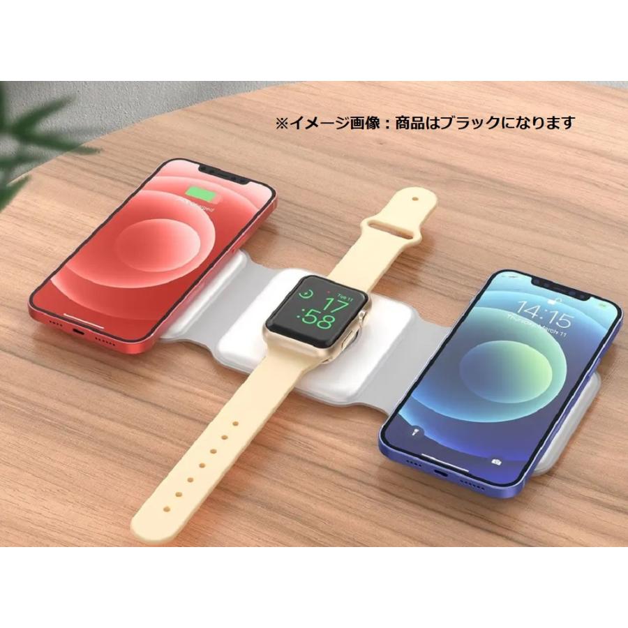 最新型】3in1 三つ折り ワイヤレス 充電器 折り畳み 急速充電