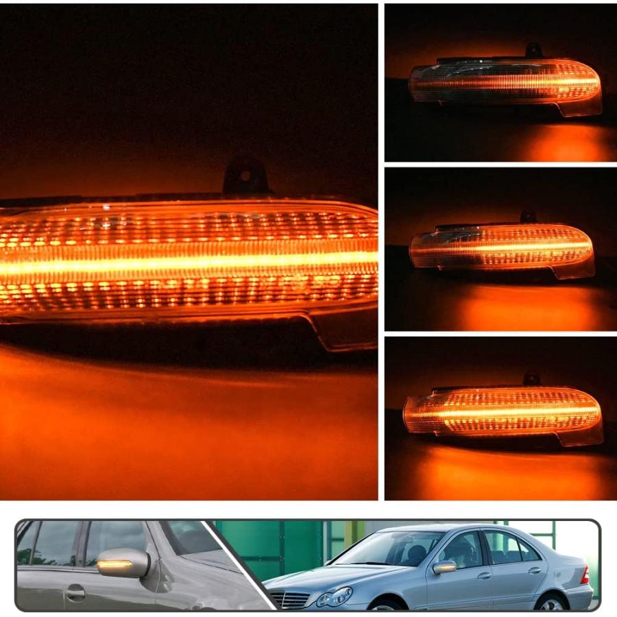 メルセデスベンツ クリアレンズ仕様 W203 Cクラス LED 流れて光る 