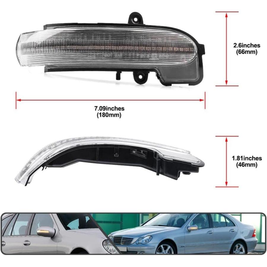メルセデスベンツ クリアレンズ仕様 W203 Cクラス LED 流れて光る 