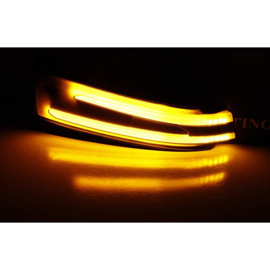 ノーマル点灯との切替SW付 ベンツ LED 流れる ドアミラー