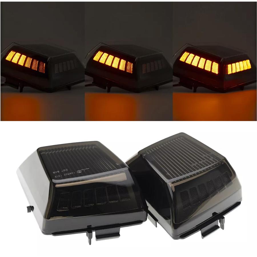 ベンツ LED シーケンシャル フロント ウインカー スモークレンズ W463A