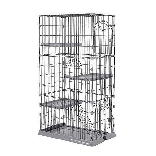 全商品オープニング価格特別価格 キャットケージ スチール 猫ゲージ おしゃれ キャットハウス 留守番 保護 脱走防止 猫 小型犬 ペットケージ用 3段 グレー 激安特価 Www Kmhsystems Com