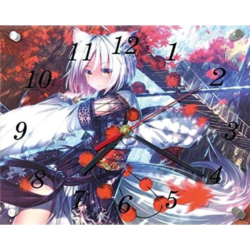 買い特注品 東方project 掛 犬走椛 置時計 ガラス製 犬走椛 置き時計 ガラス製 引きクーポン