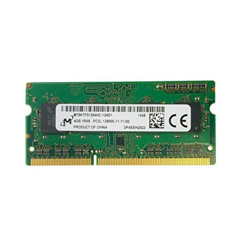 Micron PC3L-12800S (DDR3L-1600) 4GB SO-DIMM 204pin ノートパソコン用 低電圧対応メモリ Windowsノート