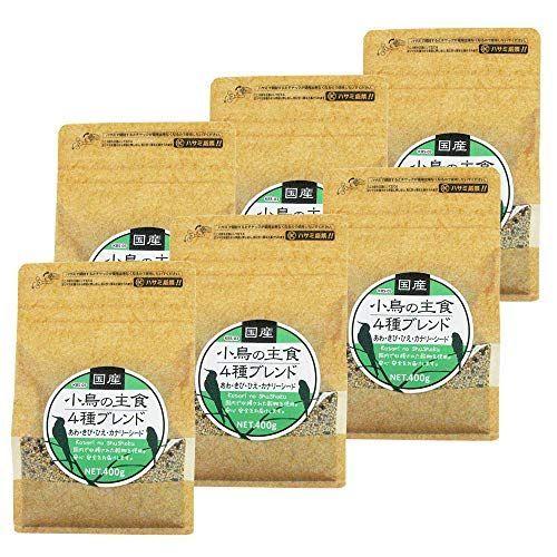 黒瀬ペットフード 国産小鳥の主食4種ブレンド 400g × 6個 セット
