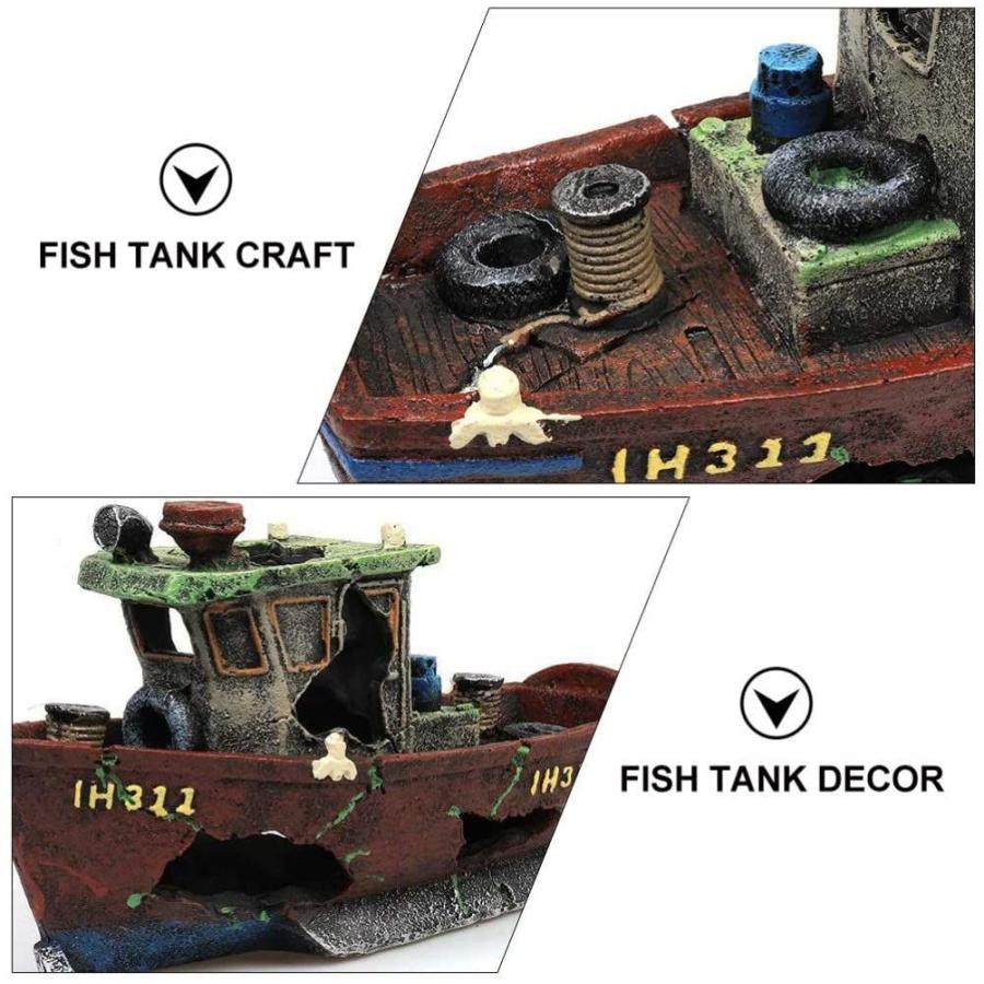 特価品コーナー Ledmomo 水槽 オブジェ 船 隠れ家 金魚 めだか エビ 遊び Shipsctc Org