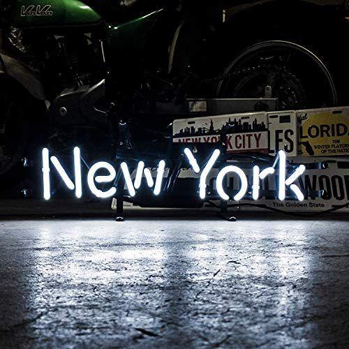 アメリカンネオンサイン New York ニューヨーク 文字デザイン 文字デザイン 縦17 横54cm バー ガレージ インテリア 屋外照明 ニューヨーク ネオン管 電飾 店舗装 Hotlife