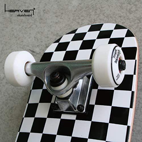 スケートボード 28.5×7.357インチ 72.4×18.7cm HEAVEN JUNIOR SKATEBOARD CHECKER チェッ HEAVEN 5×7 357インチ 4×18 7cm JUNIOR SKATEBOARD CHECKER チェッ 　 メイプル 7ply