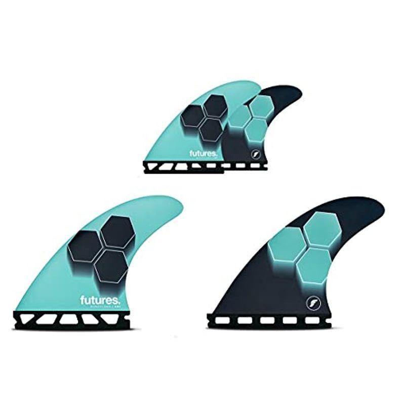 FUTURES FINS(フューチャーズフィンシステム) アルメリック ヘキサライト 3本セット RTM HEX 2.0 FAM1 TEAL