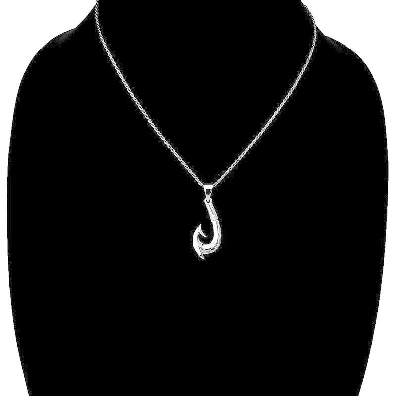 完売 フィッシュフック ハワイアンジュエリー レイラニ 釣り針 ロープチェーン55cm付 925 シルバー メンズ ネックレス ペンダント ネックレス ペンダント Tckaccountants Com Au