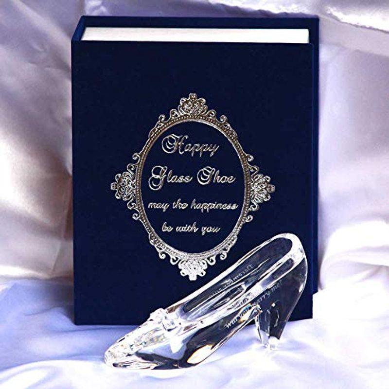 驚きの価格 お名前入りクリスタル製ガラスの靴happyglassshoe オブジェ 置き物 Vesismin Com