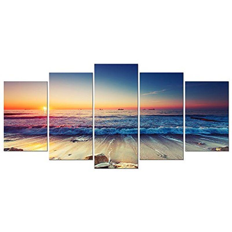 高価値油絵 絵画 夕日の海 ａ3 絵画 タペストリ 美術品 28 160 Beta Extraslice Com